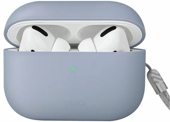 Чехол Uniq для Airpods Pro 2 LINO Liquid silicone, небесно-голубой