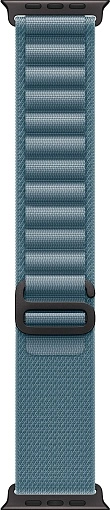 Apple Watch Ultra 3 49 мм, корпус из черного титана, ремешок Alpine нежно-голубого цвета, размер L